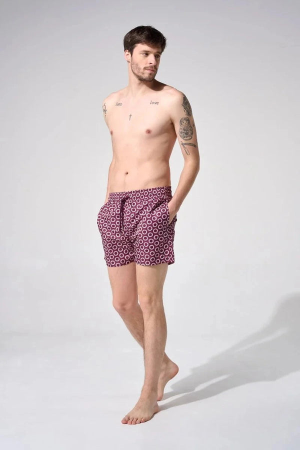 Swimshorts Apnée Oursins Boxers Purple Apoella