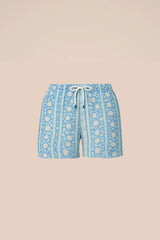 Swimshorts Fedeli Madeira Printed Swim Shorts Denim Linen Effect Apoella