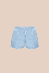 Swimshorts Fedeli Madeira Printed Swim Shorts Light Blue Linen Effect Apoella