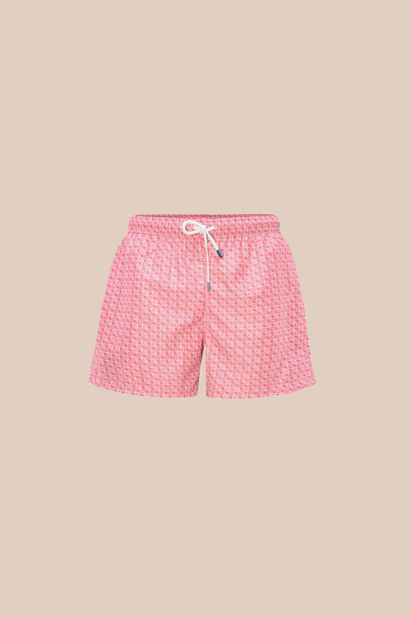 Swimshorts Fedeli Madeira Printed Swim Shorts Tangerine Poll Tiles Apoella