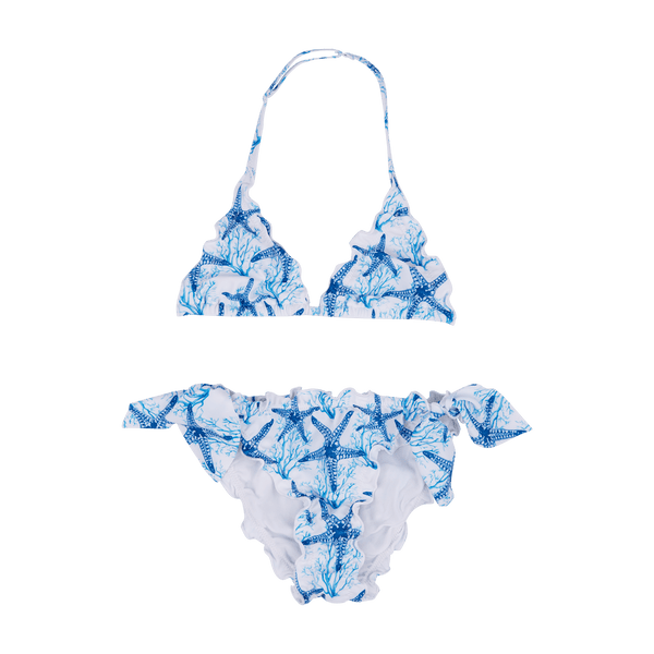 Swimwear Marie Raxevsky Apoella Exclusive Frou Frou Bikini Asterias All Blue 6y / Asterias All Blue Apoella