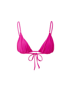 Swimwear Melissa Odabash Corvo Ruched Triangle Bikini Top Raspberry Apoella
