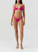 Swimwear Melissa Odabash Corvo Ruched Triangle Bikini Top Raspberry Apoella