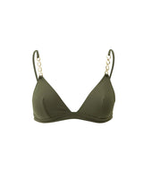 Swimwear Melissa Odabash Mexico  Bralette Chain Bikini Top Olive Apoella