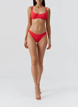 Swimwear Melissa Odabash Noto Cup Bikini Top Red Ribbed Apoella
