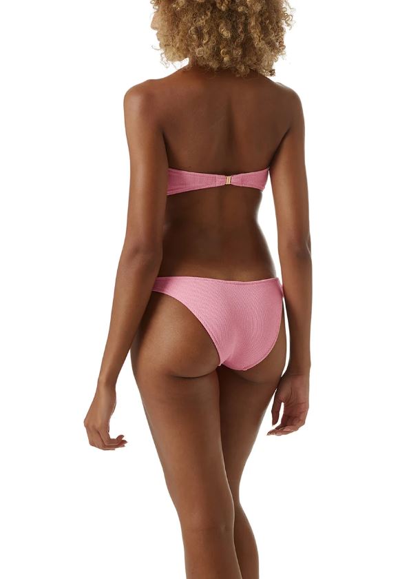 Swimwear Melissa Odabash Tortola Bandeau Ring Details Tie Side Bikini Rose Ridges Apoella