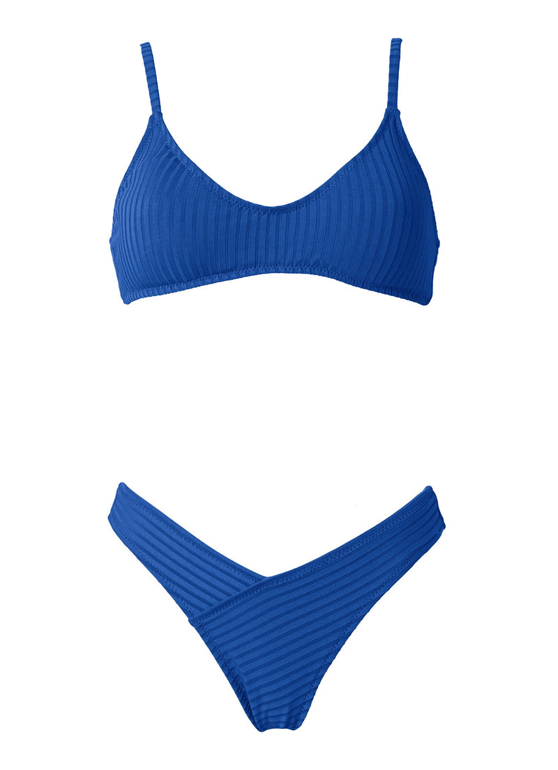 Swimwear Stefania Frangista Astrid Athletic Bikini Rib S / Blue Apoella