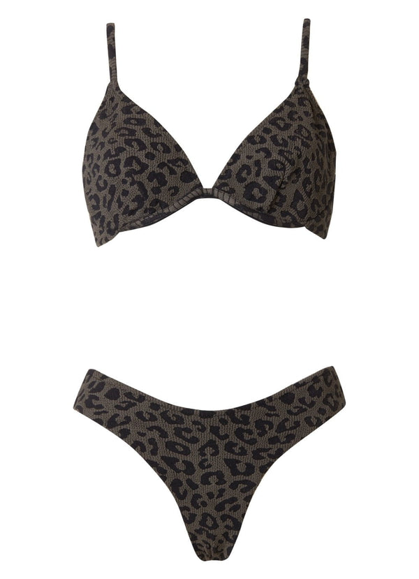 Swimwear Stefania Frangista Calisa Cap Bikini Sponge Leopard Khaki / S Apoella