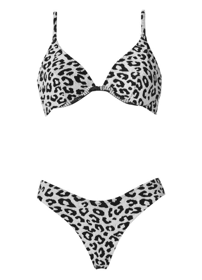 Swimwear Stefania Frangista Calisa Cap Bikini Sponge Leopard White / S Apoella