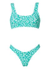 Swimwear Stefania Frangista Celin Athletic High Waisted Bikini Sponge S / Leopard Mint Apoella