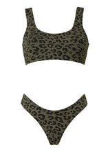Swimwear Stefania Frangista Celin Athletic High Waisted Bikini Sponge S / Leopard Khaki Apoella