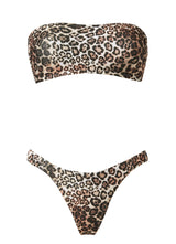 Swimwear Stefania Frangista Evelyn Bandeau Bikini Lycra Vintage Leopard Brown / S Apoella