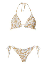 Swimwear Stefania Frangista Gigi Ruffled Bikini S / Beige Zebra Apoella