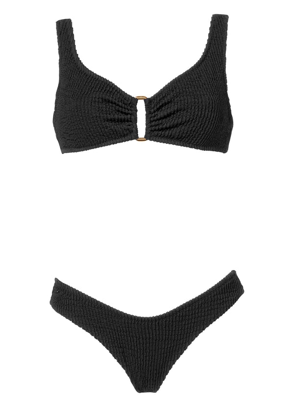 Swimwear Stefania Frangista Lenny V-bar Bikini Curly Black / S Apoella