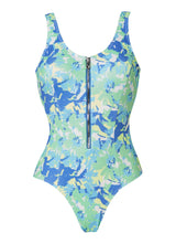 Swimwear Stefania Frangista Madison One Piece w. Zipper S / Floral Blue Apoella