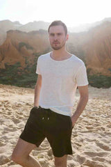 T-shirts Apnée Linen T - Shirt Ecru Apoella