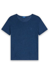 T-shirts Apnée Linen T - Shirt Petrol Blue Apoella