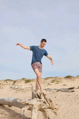 T-shirts Apnée Linen T - Shirt Petrol Blue Apoella