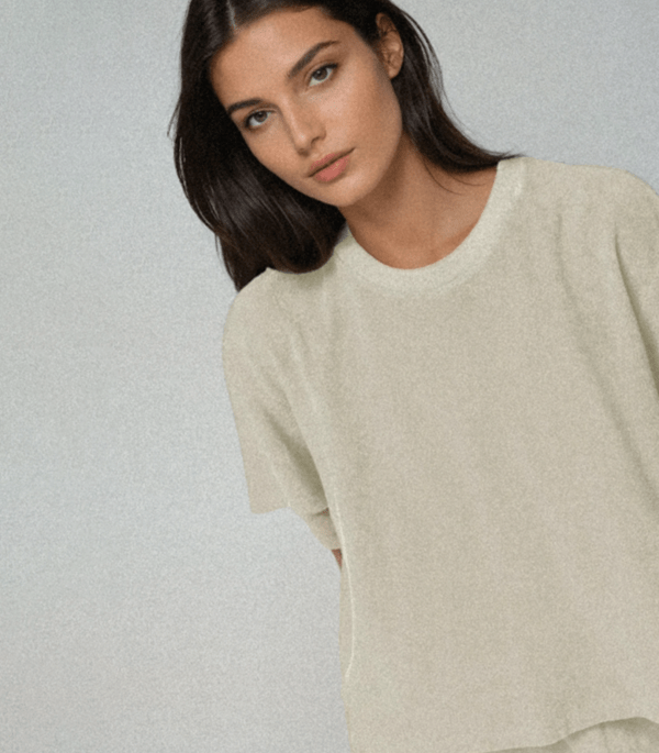 T-shirts Asoma Carina Terry T-shirt Ivory Apoella