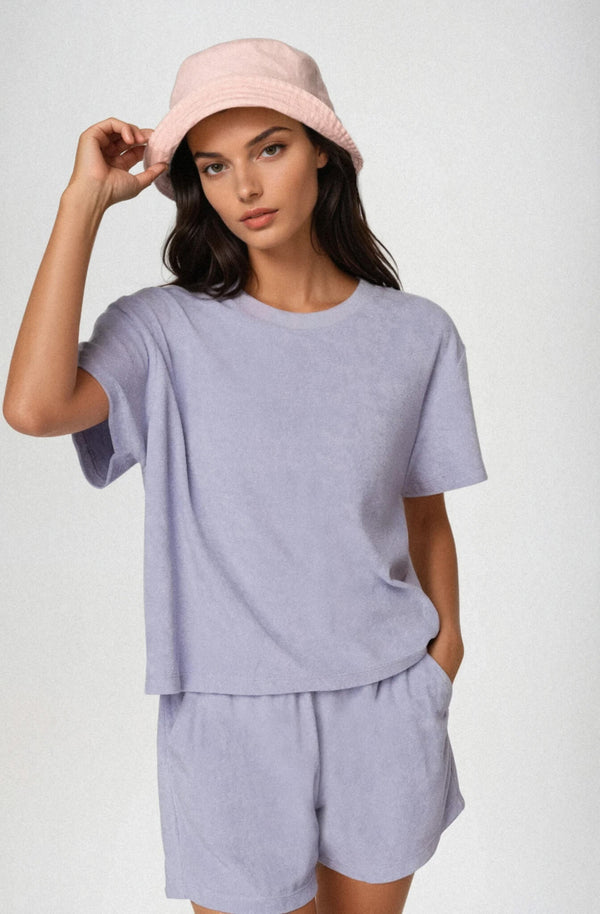 T-shirts Asoma Carina Terry T-shirt Lilac Apoella