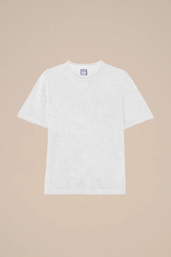 T-shirts Fedeli Terry Crew Neck T-shirt White Apoella