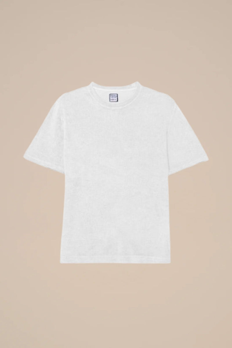 T-shirts Fedeli Terry Crew Neck T-shirt White Apoella