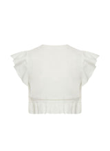 Tops APOELLA Anya Ruffle Crop Shirt White Apoella