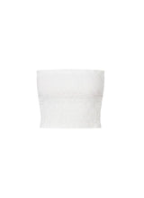 Tops APOELLA Aria Strapless Smocked Top Striped White Apoella