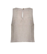 Tops Apoella Iro Linen Sleeveless Top Beige Apoella