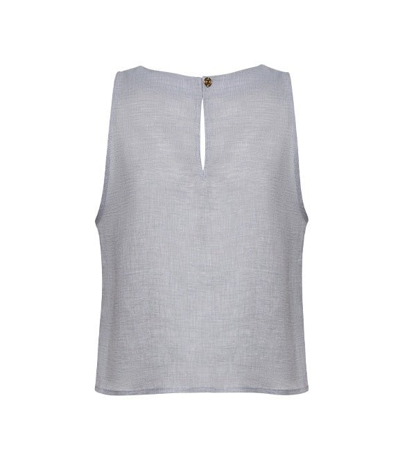 Tops Apoella Iro Linen Sleeveless Top Grey Apoella