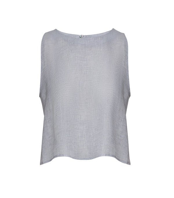 Tops Apoella Iro Linen Sleeveless Top Grey Apoella