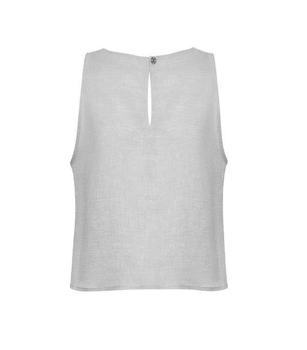 Tops Apoella Iro Linen Sleeveless Top White Apoella