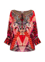 Tops Camilla With Love Artesania Mania Buttop Up Top O/S / Red Apoella