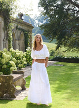 Tops Melissa Odabash Giorgia Embroidered Crop Top White Apoella