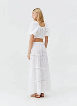 Tops Melissa Odabash Giorgia Embroidered Crop Top White Apoella