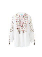 Tops Melissa Odabash Tamsin Lace Up Top White/Yellow Apoella