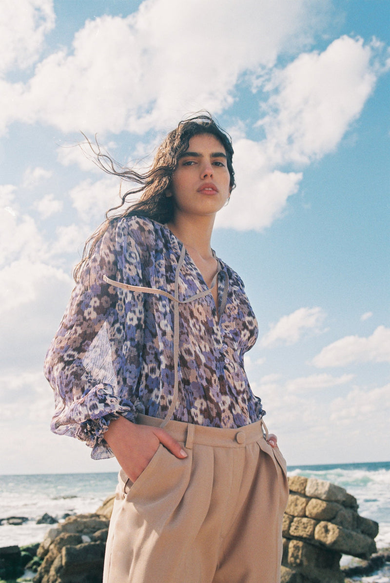 Tops Sabina Musayev Atara Top S / Lilac Floral Apoella