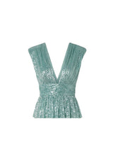Tops Sabina Musayev Susan V-neck Top Sage Blue Apoella