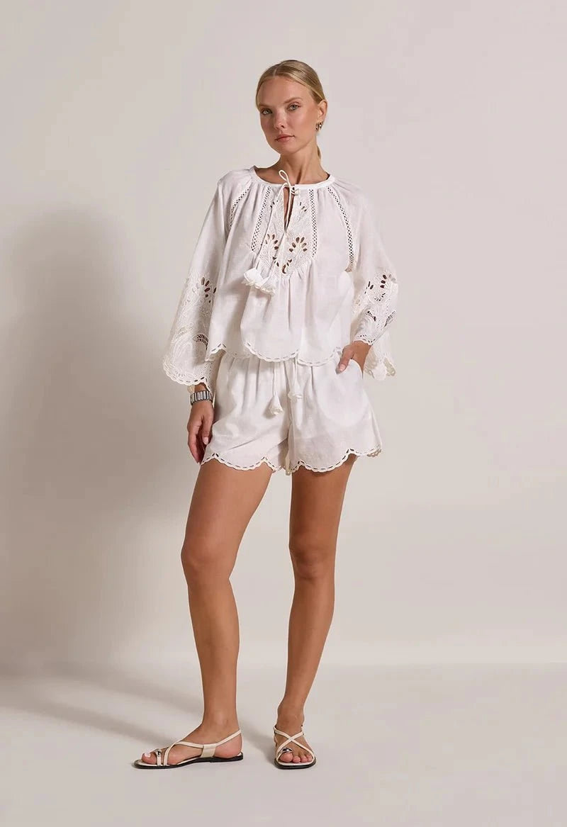 Tops Scarlett Poppies Ashu Top Antique White Apoella
