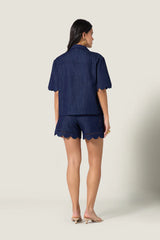 Tops Scarlett Poppies Sahira Top Denim Blue Apoella