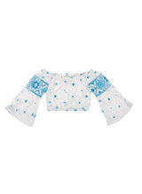 Tops Temptation Positano Opale Off Shoulder Embroidered Top Turquoise Apoella