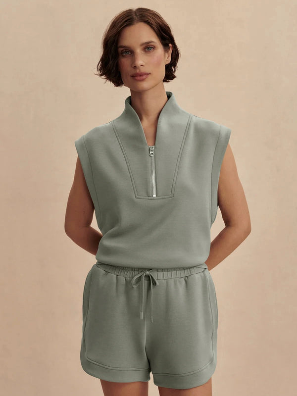 Tops Varley Loretta Half Zip Sweater Shadow Apoella