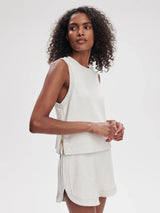 Tops Varley Shea Crop Tank Ivory Marl Apoella