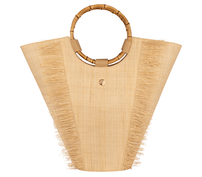 Tote Apoella Mykonos Bamboo Natural Straw Tote Bag O/S / Natural Apoella