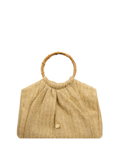 Totes APOELLA Andros Tote Bamboo Raffia Straw Bag O/S / Beige Apoella