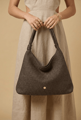 Totes APOELLA Spetses II Straw Hobo Shoulder Bag Brown O/S Apoella