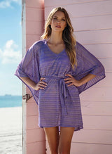 Tunic Melissa Odabash Petra Knit Tunic Viola O/S / Viola Apoella