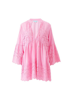 Tunic Melissa Odabash Sebena V Neck Bell Sleeve Tunic Pink Apoella