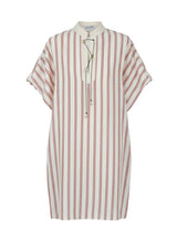 Tunic Zeus n Dione Calyx Short Sleeved Tunic With Mao Neck M/L / Ivory Red Apoella