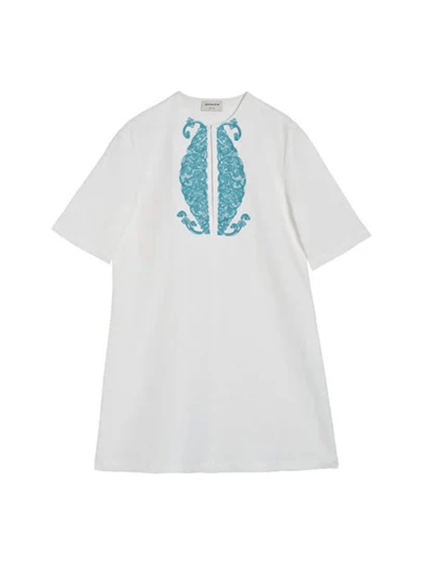 Tunic Zeus n Dione Lotus Tunic White/Aqua Apoella